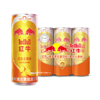 红牛维生素能量饮料(混合水果味)325ml 混合水果味 【12罐装】