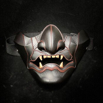 对马岛之魂面具般若鬼半脸游戏周边日本武士二次元cos抖音直播 对马岛