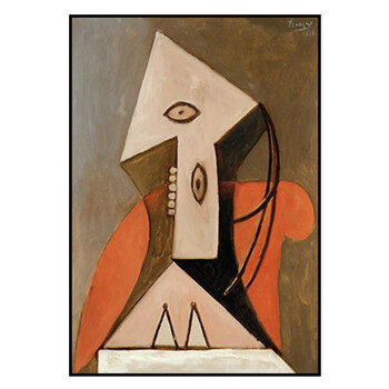 抽象三联装饰画现代简约油画民宿小众艺术人物画世界名画创意家居d