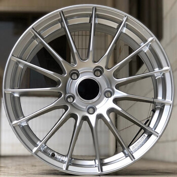 铝合金旋压改装汽车轮毂本田gk5飞度锋范致炫雨燕欧拉速腾雅阁k3 银色