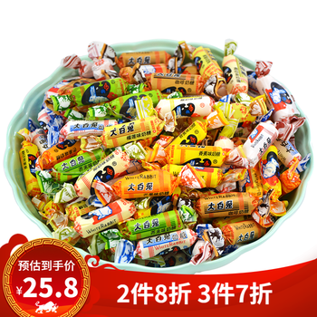 送女友闺蜜生日礼物礼盒创意零食年货送礼 散大白兔奶糖(玉米味)500g
