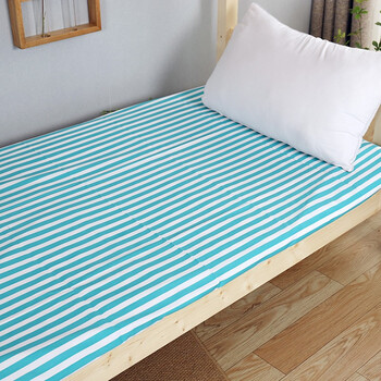 无品牌 床罩 浅蓝缎条 床单棉