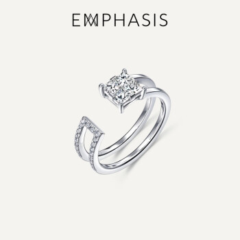 EMPHASIS艾斐诗Mystique「密」系列白18K金钻石戒指90842R 11圈