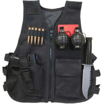 儿童特种兵装备防弹衣战术马甲防弹背心小警察演出玩具装备吃鸡套装