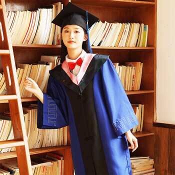 学士服 学位服大学毕业服装学位学士服硕士博士导师礼服袍男女大 平纹