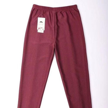 健美裤微弹女士高腰宽松外穿打底裤乐迪纯枣红色817前面不带线6xl180