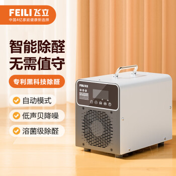 飞立（FEILI） 便携式臭氧发生器家用空气净化器臭氧消毒机汽车智能杀菌除臭空间消毒除甲醛臭氧机 B805S 砂纹白 智能