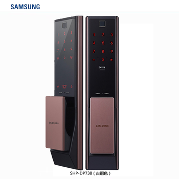 三星智能指纹锁dp728自动家用指纹锁密码锁电子指纹锁家用防盗门锁dp