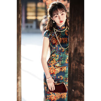 dwpe军阀太太旗袍2023年新款改良版年轻款少女复古民国老上海气质247