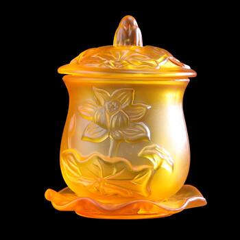 腾圣供水杯供佛杯佛前琉璃莲花圣水杯净水杯供杯小号大号观音水杯佛杯