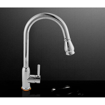 弗兰卡抽拉水龙头弗兰卡厨房水槽龙头高抛全铜本体水龙头陶瓷阀芯抽拉