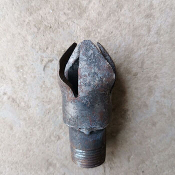 定制适用小型家用钻井设备民用碳钢打井钻头四叶一寸内吸5公分碳钢