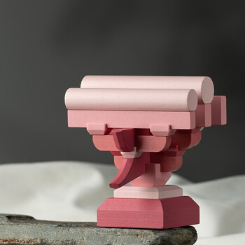 晚峰清式三踩故宫坤宁门斗拱积木中国古建筑模型榫卯结构礼品教具故宫