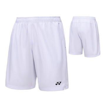 YONEX尤尼克斯羽毛球服2024年新款运动短裤 120034男款白色 L