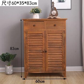 积易木坊楠竹鞋柜鞋柜家用大容量玄关柜纯实木收纳经济型多层进门一体