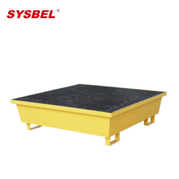 西斯贝尔/SYSBEL SPP103聚乙烯盛漏平台四桶型40GAL/150L黄色 1个装 盛漏托盘 钢制盛漏量92GAL