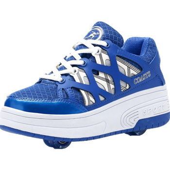 霂咔 自动鞋变形鞋四轮溜冰鞋男女双排轮滑鞋两用鞋hx 标准尺码 31