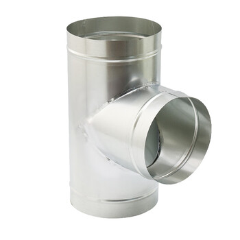 钰启隆 螺旋风管连接件 白铁皮内接管道配件 排风管接头 t型三通 正