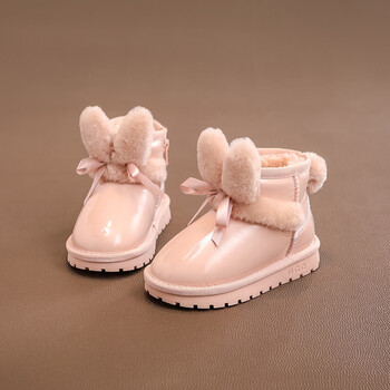 doghc女童棉鞋儿童冬鞋雪地靴棉靴子2023新款冬季加绒加厚宝宝防水棉