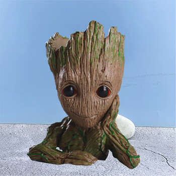 大号单手托腮格鲁特树人(花盆高 银河护卫队加客服小玩具