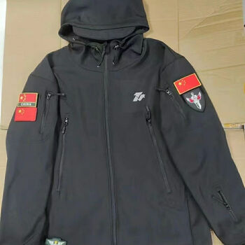 衣男女通勤三防反光标户外摇粒绒战术单外套t21 黑色【胸口魔术贴款】