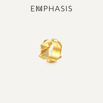 EMPHASIS艾斐诗「冠」系列黄金足金高光金钻石单只耳夹 合集 95250E（大型款）