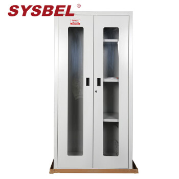 西斯贝尔 WA920450Y 紧急器材柜应急工具器材储存柜PPE柜 带视窗玻璃/45gal/170L 灰色/带视窗/带玻璃