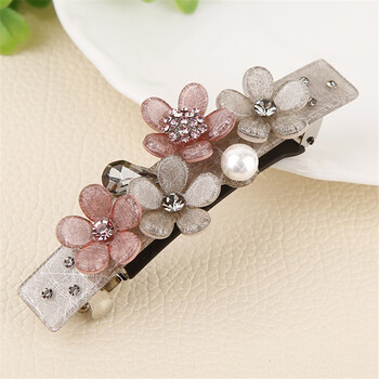 【京东严选】百搭优雅大号马尾后脑勺发夹子水钻顶夹横夹发卡少女头饰