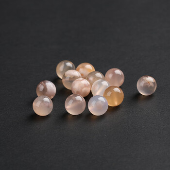 可颖7a樱花玛瑙散珠子手串男女士情侣款diy手工粉玛瑙