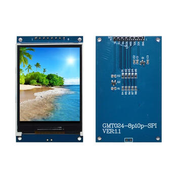 金逸晨2.4寸TFT液晶显示屏LCD模块240x320全彩屏ST7789小屏幕SPI 2.4寸-8针模块 焊接排针