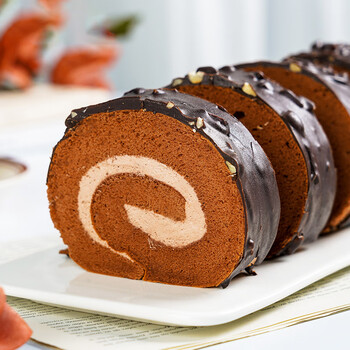 滇初梦龙卷巧克力脆皮抱抱卷蛋糕纯可可脂瑞士卷网红小零食品下午茶