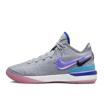 耐克nikezoomlebron詹姆斯紫灰缓震中帮实战篮球鞋男大童亲子款dr