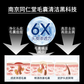同仁堂南京毛炎宁毛囊清洁洗发水去屑止痒螨炎头皮氨基酸去痘痘虫500ml