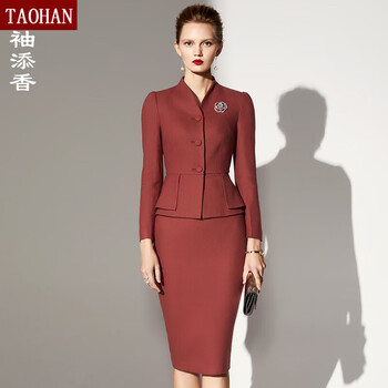 女装>小西装>taohan>taohan颈袖添香职业套装女套羊毛时尚经理ol气质