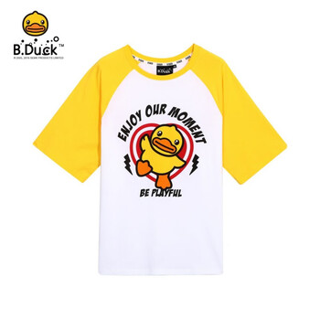 duck kids go with duck小黄鸭童装儿童短袖t恤男女童一家三四口亲子