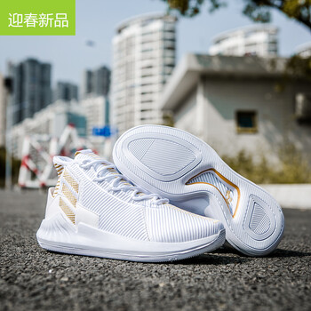 篮球鞋男高帮首发玫瑰粉黑白金猪年限量鸳鸯战靴时尚酷 罗斯9白金 47