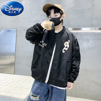 迪士尼disney男童春秋款棒球服儿童外套915岁男孩韩版秋装学生运动