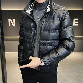 七匹狼septwolves皮羽绒服男年新款冬季潮牌轻薄加厚短款立领潮流帅气