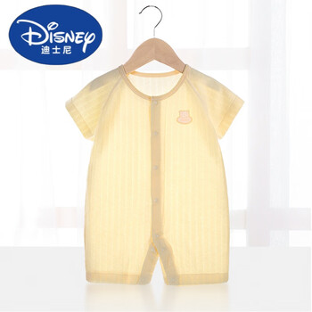 迪士尼新生婴儿儿衣服纯棉夏季薄款宝宝连体衣哈衣男爬爬服夏装女外出