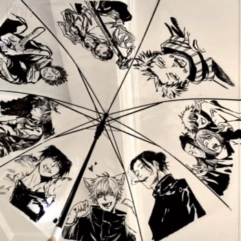 川布五条悟雨伞咒术回战动漫周边五条悟夏油杰二次元手绘风半自动咒术