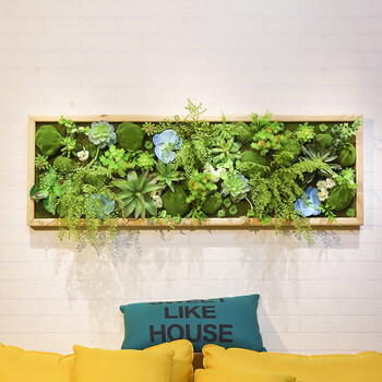 仿真绿植装饰壁挂室内立体植物墙壁背景墙装饰品屋内餐厅卧室墙饰 40x