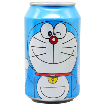 xywlkj哆啦a梦珍珍碳酸饮料机器猫330ml24罐整箱荔枝味汽水饮品限量款