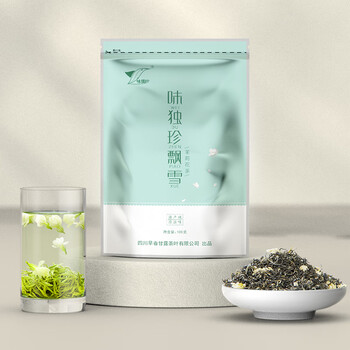 味独珍2025年新茶飘雪茉莉花茶叶浓香型蒙顶甘露花茶伏天茉莉花散装袋装 味独珍飘雪100克
