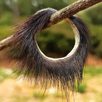 天然羊眼圈马尾毛锁精环男用阳具套刺激女人高潮情趣性用品锁精 懂得