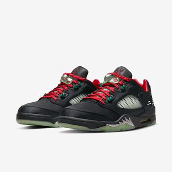 耐克airjordan5lowclotaj5中国玉黑红低帮男子篮球鞋dm4640036dm