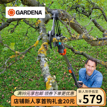 嘉丁拿(GARDENA)高枝剪德国进口可伸缩杆高空剪枝剪刀5级传动 单高枝剪（不含手柄）