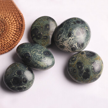 水晶原石取材自然孔雀眼原石摆件把件把玩矿石标本鱼缸盆栽石 一个