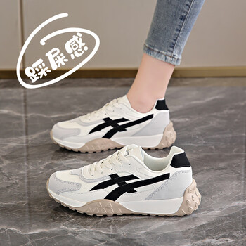 人本(renben)网红休闲运动鞋女2024春季新款学生鞋大码41一43孕妇鞋