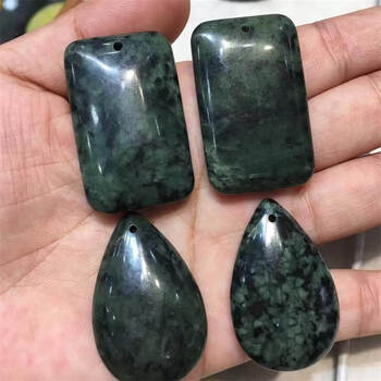 涵夫妃无事牌吊坠藏玉药王石蛇纹玉天珠平安牌橄榄