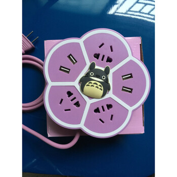 初中生住校宿舍用品女生租大学生生活用品男生宿舍懒人 紫色插座龙猫